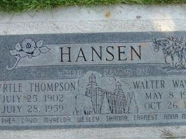 Myrtle T Hansen