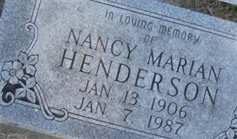 Nancy Marian Henderson Nancy Marian Henderson