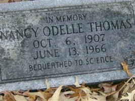 Nancy Odelle "Dell" Thomas Nancy Odelle "Dell" Thomas