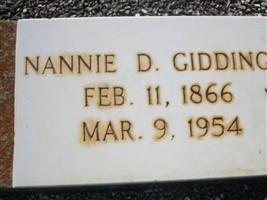 Nannie D. Giddings Nannie D. Giddings