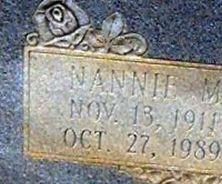 Nannie M Carter