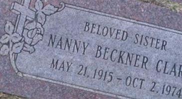 Nannie Mae Beckner Clark