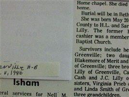 Nell Marie Lilly Isham