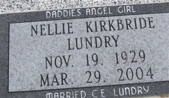 Nellie Marie Howarth Kirkbride Lundry