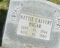 Nettie Calvert Higar Nettie Calvert Higar