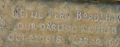Nettie Fern Bradshaw