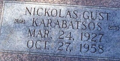 Nickolas Gust Karabatsos Nickolas Gust Karabatsos