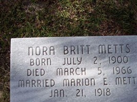 Nora Britt Metts Nora Britt Metts