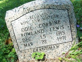Odie Corrine Rowland Lewis Odie Corrine Rowland Lewis