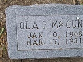 Ola F McCune