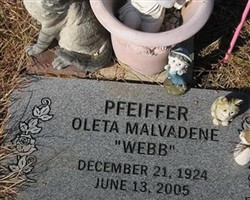 Oleta Malvadene "Webb" Pfeiffer