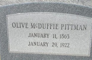 Olive McDuffie Pittman Olive McDuffie Pittman
