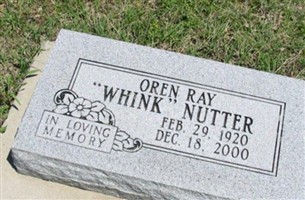 Oren Ray "Whink" Nutter Oren Ray "Whink" Nutter