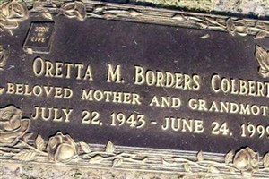 Oretta M. Borders Colbert Oretta M. Borders Colbert