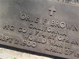 Orie F. Brown Orie F. Brown