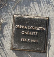 Orpha Lorretta Garlitz Orpha Lorretta Garlitz