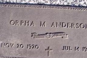 Orpha M. Anderson Orpha M. Anderson