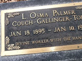 L. Osma Palmer Couch-Gallinger-Tod L. Osma Palmer Couch-Gallinger-Tod