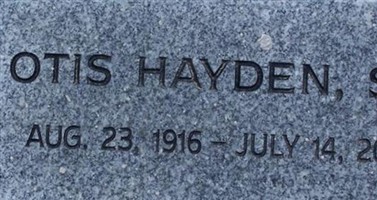 Otis Hayden, Sr Otis Hayden, Sr
