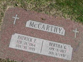 Patrick F McCarthy Patrick F McCarthy
