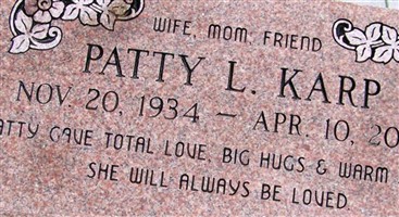 Patty L Byers Karp Patty L Byers Karp