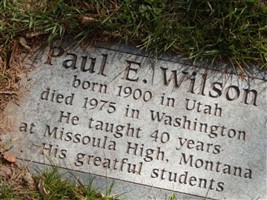Paul E Wilson Paul E Wilson