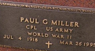 Paul G Miller Paul G Miller
