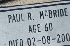 Paul R McBride Paul R McBride