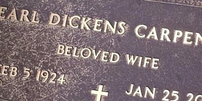 Pearl Dickens Carpenter Pearl Dickens Carpenter