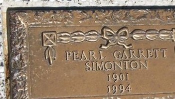 Pearl Garrett Simonton Pearl Garrett Simonton