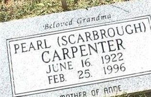Pearl Scarbrough Carpenter Pearl Scarbrough Carpenter