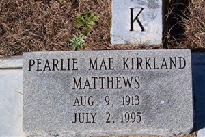 Pearlie Mae Kirkland Matthews