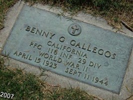 PFC Benny G Gallegos PFC Benny G Gallegos