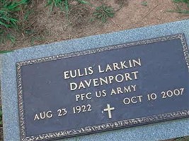 PFC Eulis Larkin Davenport PFC Eulis Larkin Davenport