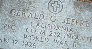 PFC Gerald G. Jeffrey PFC Gerald G. Jeffrey