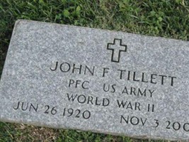Pfc John F Tillett
