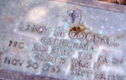 PFC LeRoy M. Goodall PFC LeRoy M. Goodall
