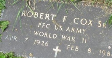 PFC Robert F Cox, Sr PFC Robert F Cox, Sr
