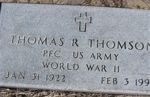 PFC Thomas R. Thomson PFC Thomas R. Thomson