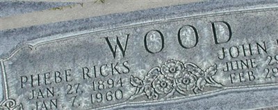 Phebe Ricks Wood Phebe Ricks Wood