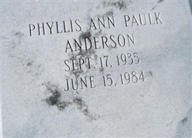Phyllis Ann Paulk Anderson Phyllis Ann Paulk Anderson