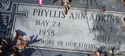 Phyllis Ann Wright Adkins Phyllis Ann Wright Adkins