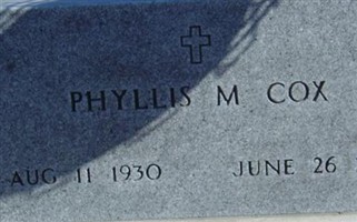 Phyllis M Cox Phyllis M Cox