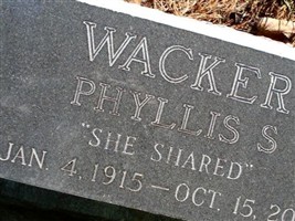 Phyllis S Wacker