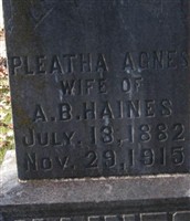 Pleatha Agnes Haines