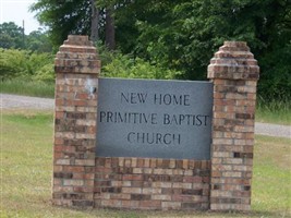 New Home Primitive Baptist Church Cemetery New Home Primitive Baptist Church Cemetery