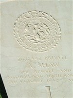 Pvt Alexander Shaw Pvt Alexander Shaw