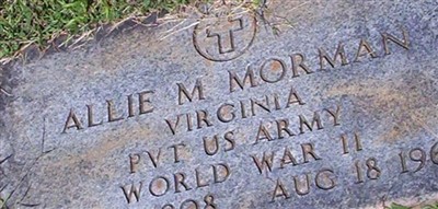 Pvt Allie M. Morman Pvt Allie M. Morman