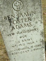 Pvt Benjamin Foster Adams Pvt Benjamin Foster Adams