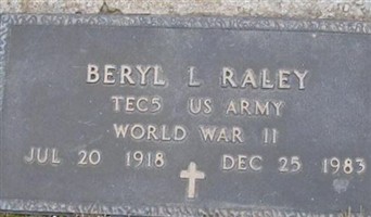 Pvt Beryl L Raley